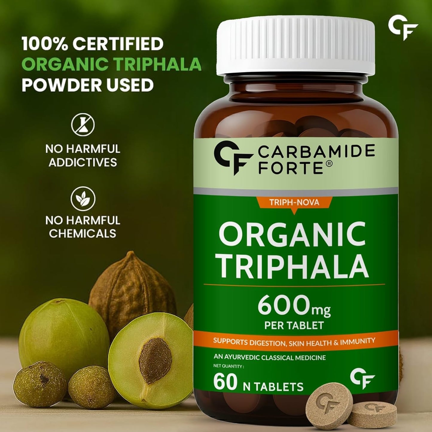 100% Organic Triphala Tablets | 60 Tablets