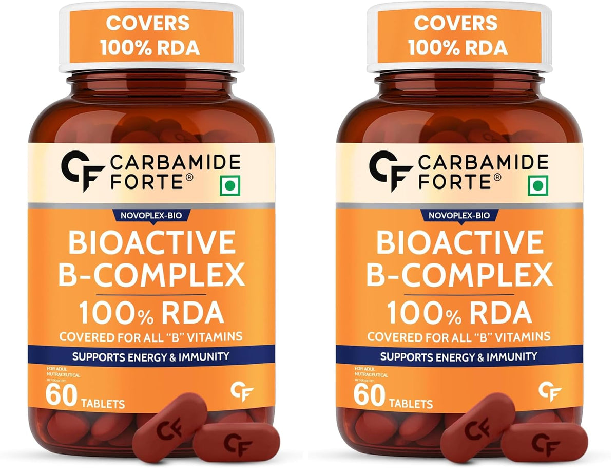 Bioactive B Complex with Methylated B Vitamins | 100% RDA | Choline, Myo-Inositol & Biotin | 60 Tablets