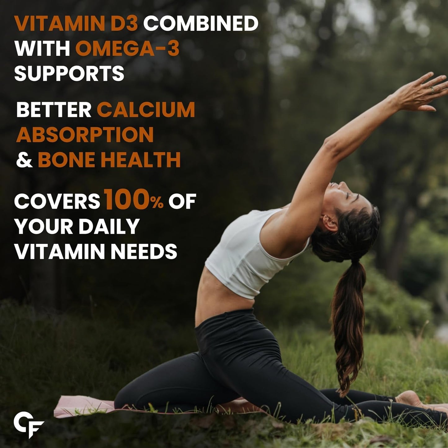 Omega 3 Fish Oil 1000mg with Vitamin D & E – Salmon Fish Oil Softgels (60 Count)