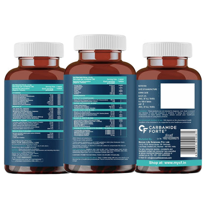 Carbamide Forte Multivitamin Tablet For Men | Multi vitamin for Men with Ginseng | Multivitamin With Probiotics For Immunity & Energy | Multivitamin with Zinc- 180 Veg Tablets