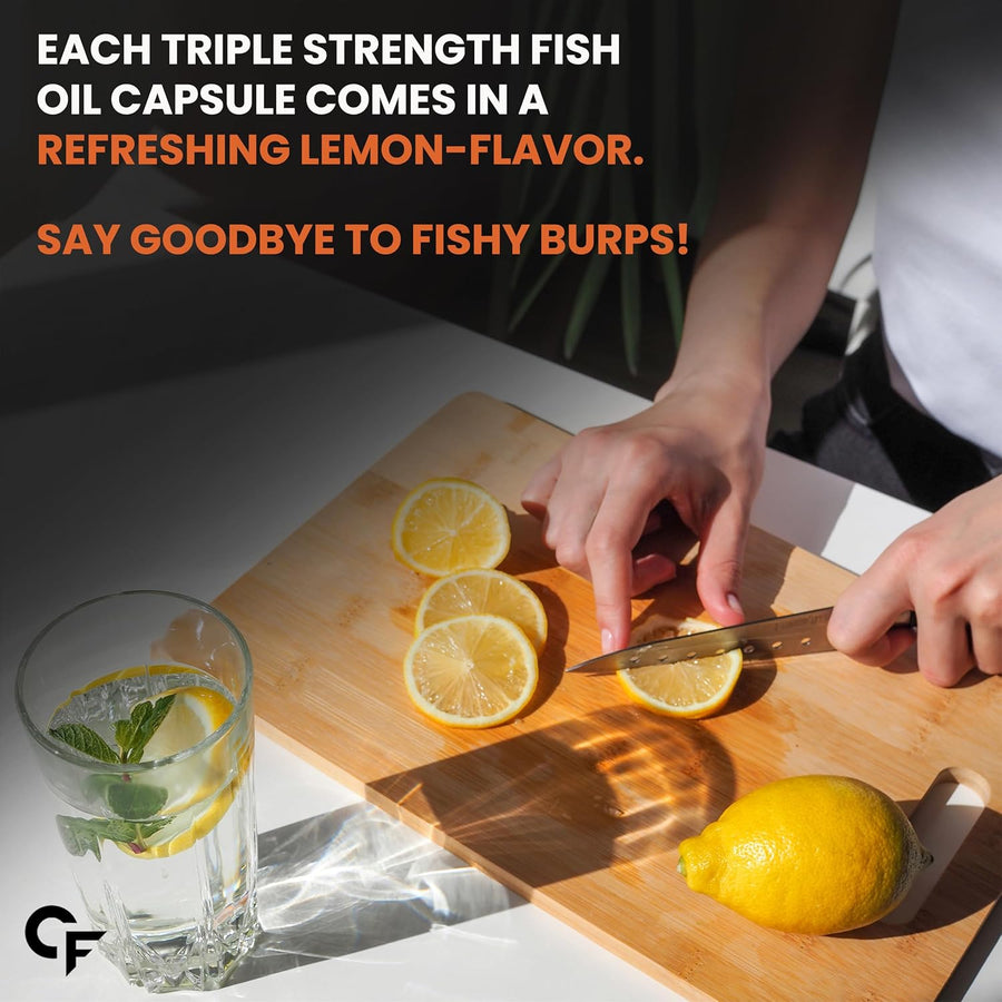 Carbamide Forte Triple Strength Omega 3 Fish Oil Capsules 1400mg | Fatty Acid Supplements | Fish Oil | Omega 3 Supplement - 30 Capsules