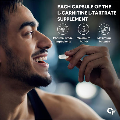CF Carbamide Forte L Carnitine Supplement 1000mg Capsules for Men & Women | Pre Workout Supplement -Veg Capsules 60 Count