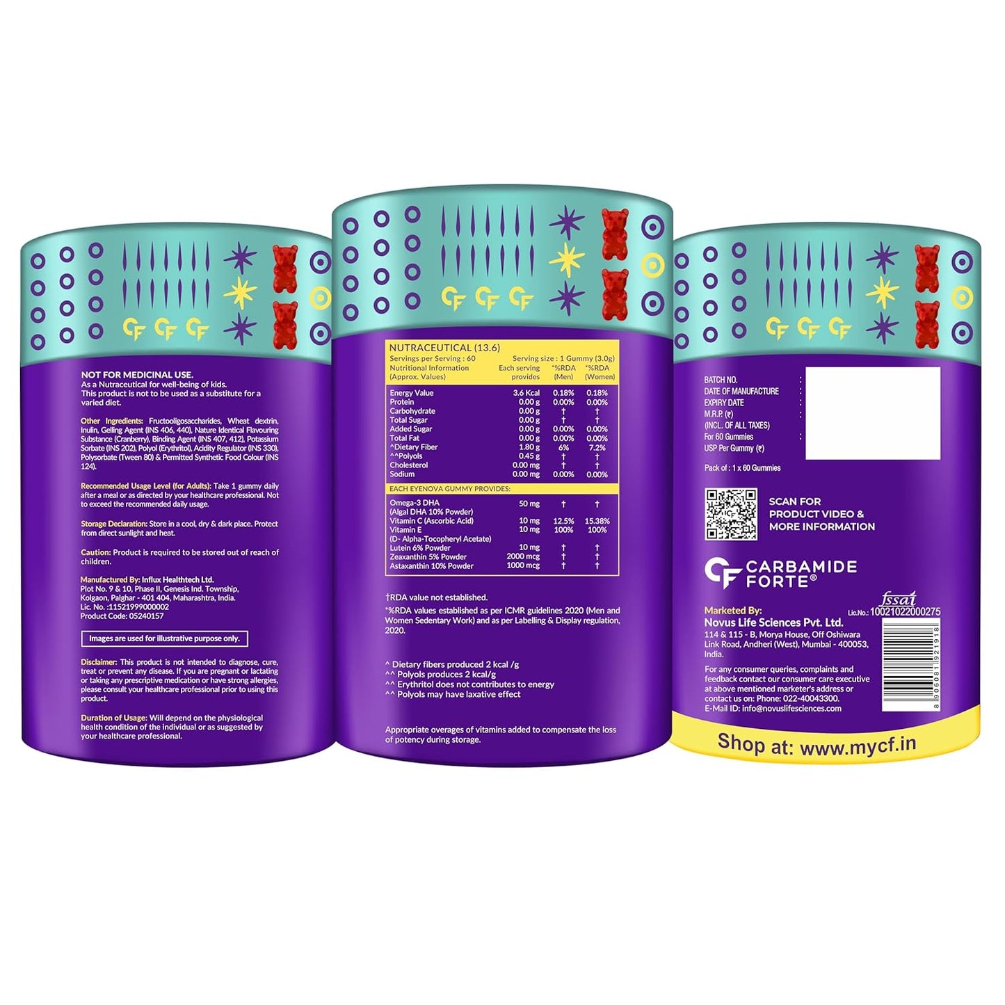 Eye Support Gummies – Lutein 10 mg, Zeaxanthin 2 mg