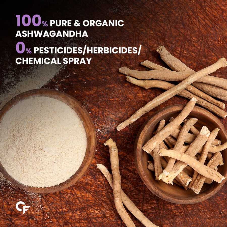 Carbamide Forte 100% Organic Ashwagandha Powder 100gm - Withania Somnifera | Pure Ashwagandha Powder Organic May Support Muscle Recovery & Boost Energy Level | USDA Certified Ashwagandha Supplements for Vitality, Strength & Stress Management