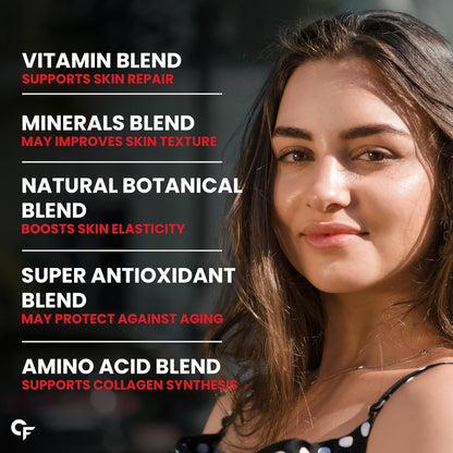 Carbamide Forte 100% Veg Collagen Supplements For Skin & Hair | Plant Based Collagen Tablet For Women & Men | Veg Supplement That May Support Youthful & Radiant Skin Tone | Vegetarian Tablet For Women & Men