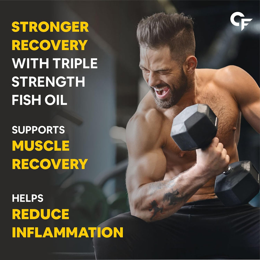 Carbamide Forte Triple Strength Fish Oil 1400mg with Omega 3 900mg for Men & Women -Softgel Capsules 60 Count