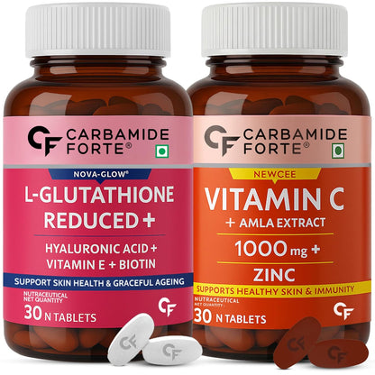 Japanese Reduced Glutathione 500 mg | With Vitamin C & Amla Carbamide Forte Japanese Reduced Glutathione 500 mg | With Vitamin C & Amla Carbamide Forte