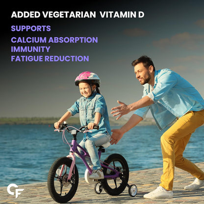 Carbamide Forte Calcium with Vitamin D Gummies for Kids | Calcium Gummies for Kids for Stronger Bones, Joints & Teeth & Immunity - Mango & Strawberry Flavour - 30 Veg Gummies