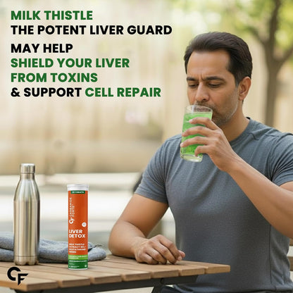 Liver Detox Effervescent Tablets for Daily Liver Health Support 20 Tablets