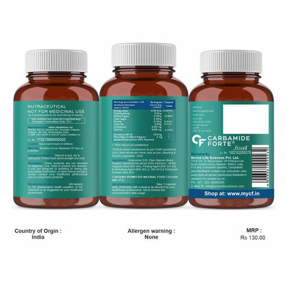Carbamide Forte Coenzyme Q10 (Coq10 Supplement) 120Mg Supplement With Piperine 5Mg | Coq 10 120Mg Supports Heart Health & Cellular Energy 60 Capsules