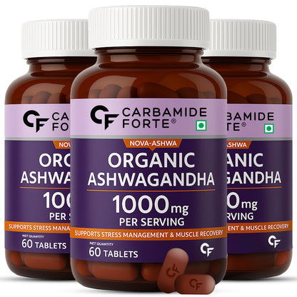 100% Organic Ashwagandha 1000 mg | 60 Tablets