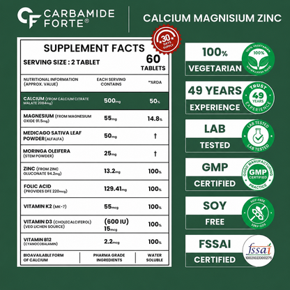 Calcium Magnesium Zinc Tablets – For Bone & Joint Support (60 Tablets)