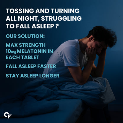 Carbamide Forte Melatonin 10 mg Pills | Sleep Supplement for Better Sleep | Melatonin Tablet for Restful Deep Sleep - 100 Veg Tablets