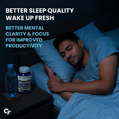 Carbamide Forte Melatonin 10 mg Pills | Sleep Supplement for Better Sleep | Melatonin Tablet for Restful Deep Sleep - 100 Veg Tablets