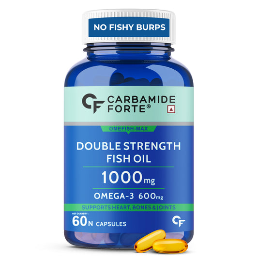 Carbamide Forte Double Strength Fish Oil 1000mg with Omega 3 600mg -60 Capsules