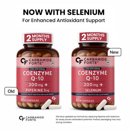 Coenzyme Q10 (CoQ10) 200 mg with Selenium 5 mg | 60 Capsules