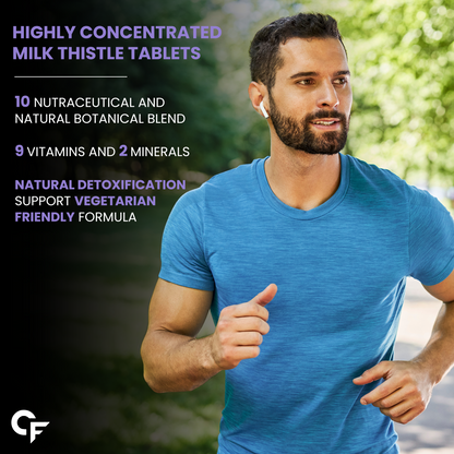 Carbamide Forte Liver Detox Supplement with Milk Thistle Extract 800mg (30:1) | Added Multivitamins & Amino Acid | Liver Support Supplement –120 Veg Tablets