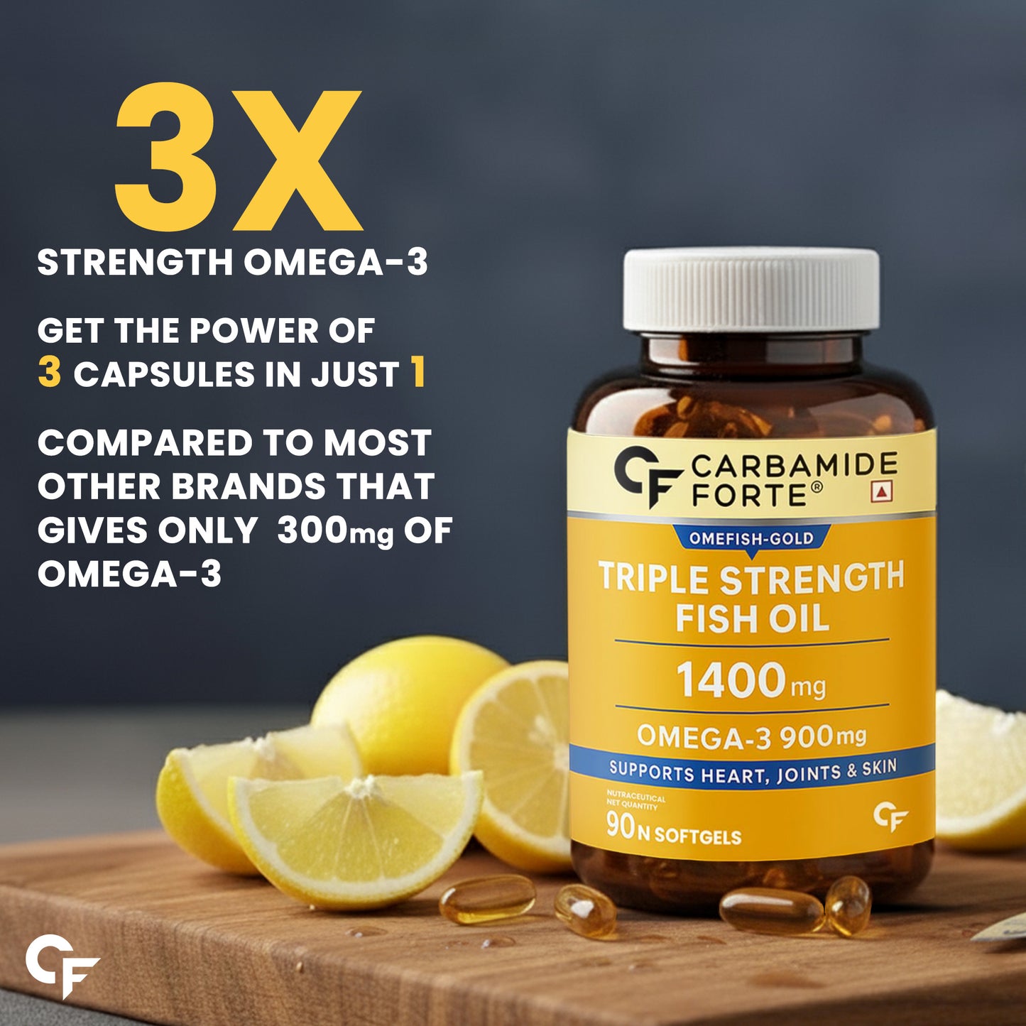 Triple Strength Omega-3 Fish Oil 1400 mg – For Heart & Joint Support