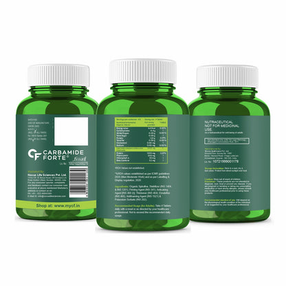 Carbamide Forte 100% Organic Spirulina Tablets 2000 mg Per Serving - Spirulina Powder Organic Tablets | Supports Energy, Immunity & Detox | Certified Spirulina Tablet - 180 Tablets