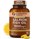 Omega 3 Fish Oil 1000mg with Vitamin D & E – Salmon Fish Oil Softgels (150 Softgels)