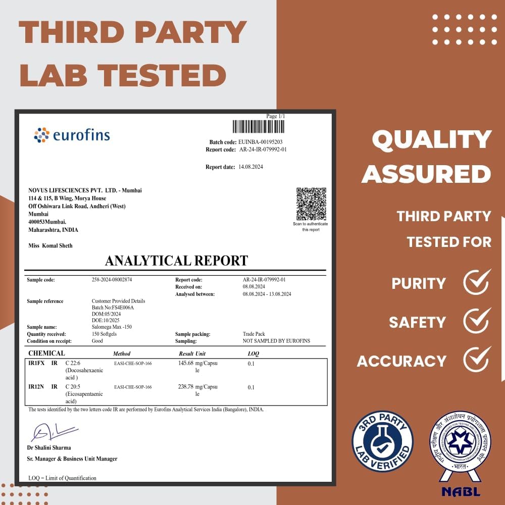 Omega-3 Fish Oil 1000 mg – For Heart, Joint & Skin Support