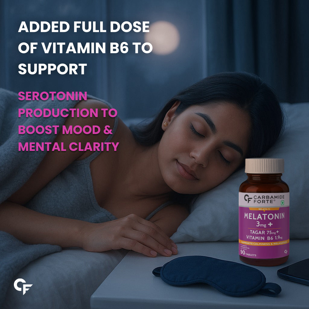Carbamide Forte Melatonin 3mg With Tagara 75mg Sleeping Aid Pills 90 Tablets
