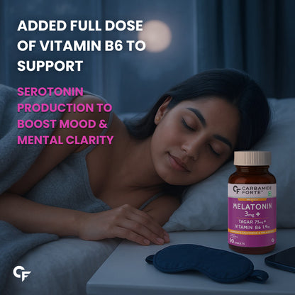 Carbamide Forte Melatonin 3mg With Tagara 75mg Sleeping Aid Pills 90 Tablets