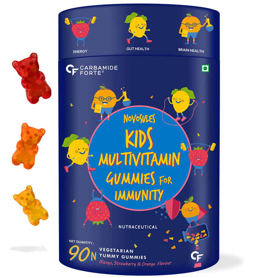 Carbamide Forte Multivitamin Gummies For Kids | Multivitamin For Kids With 20 Nutrients | Gummy Bear Kids Multivitamin Gummies With Superfoods | Multi Vitamin Gummies Kids For 4-6 Years | 90 Kids Gummies