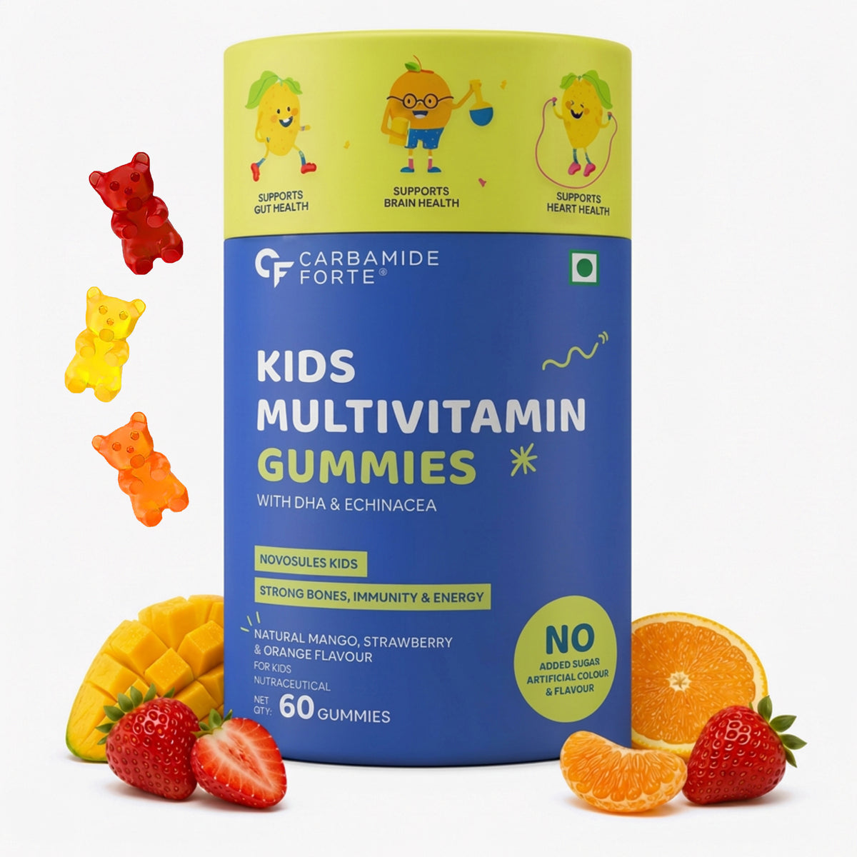 Multivitamin Gummies for Kids – 20 Nutrients for Daily Immunity & Growth (60 Counts)