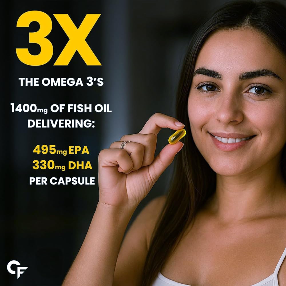 Triple Strength Omega-3 Fish Oil 1400 mg – For Heart & Joint Wellness