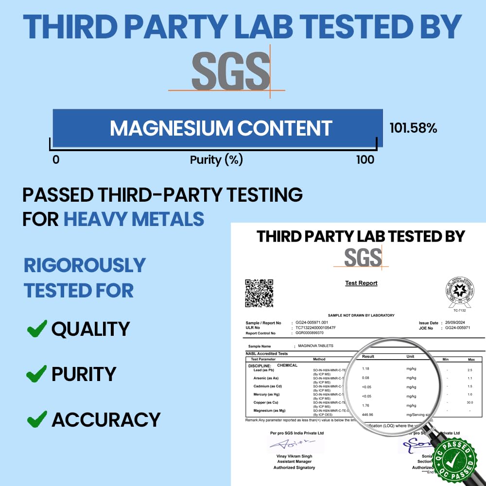 Chelated Magnesium Glycinate 2000 mg | Muscle Recovery & Sleep Support | 120 Tablets