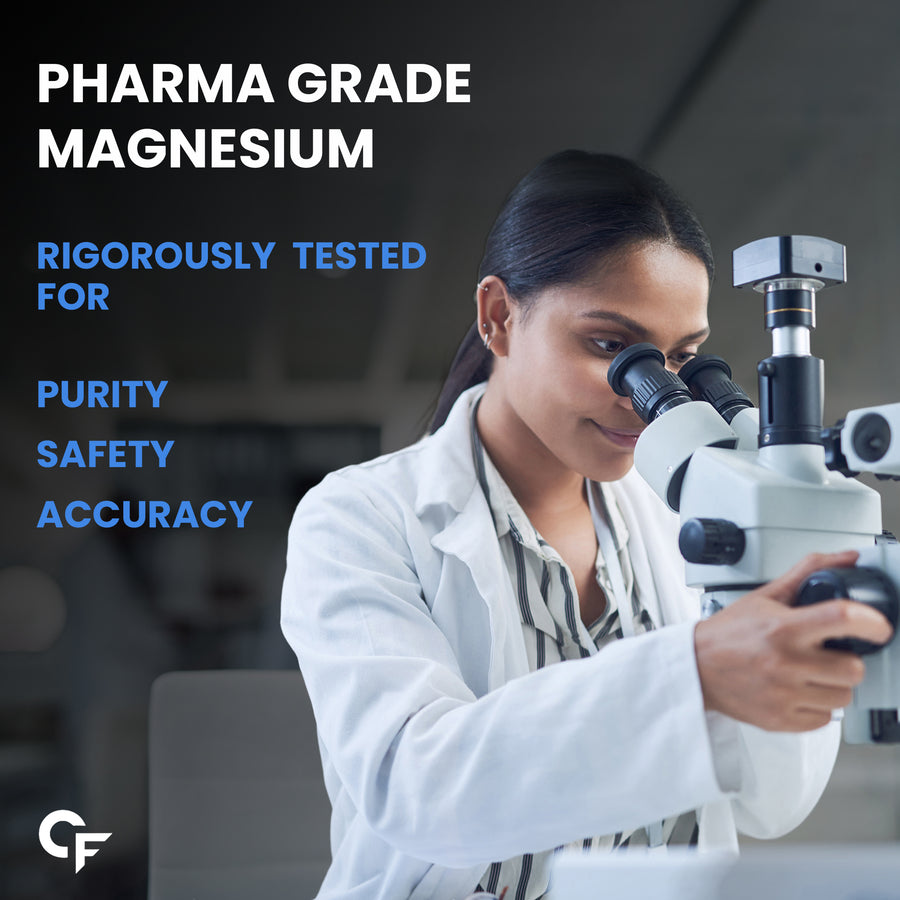 Carbamide Forte Chelated Magnesium Glycinate Supplement 2000mg Per Serving- 120 Veg Tablets