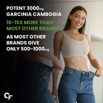 Carbamide Forte Garcinia Cambogia 3000mg 60% HCA & 6mg Piperine Per Serving | Weight Loss Supplement- 120 Veg Tablets