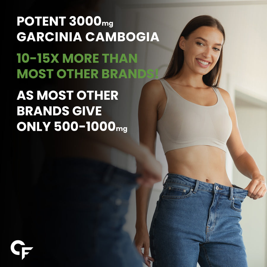 Carbamide Forte Garcinia Cambogia 3000mg 60% HCA & 6mg Piperine Per Serving | Weight Loss Supplement- 120 Veg Tablets