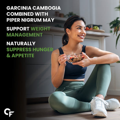 Carbamide Forte Garcinia Cambogia 3000mg 60% HCA & 6mg Piperine Per Serving | Weight Loss Supplement- 120 Veg Tablets