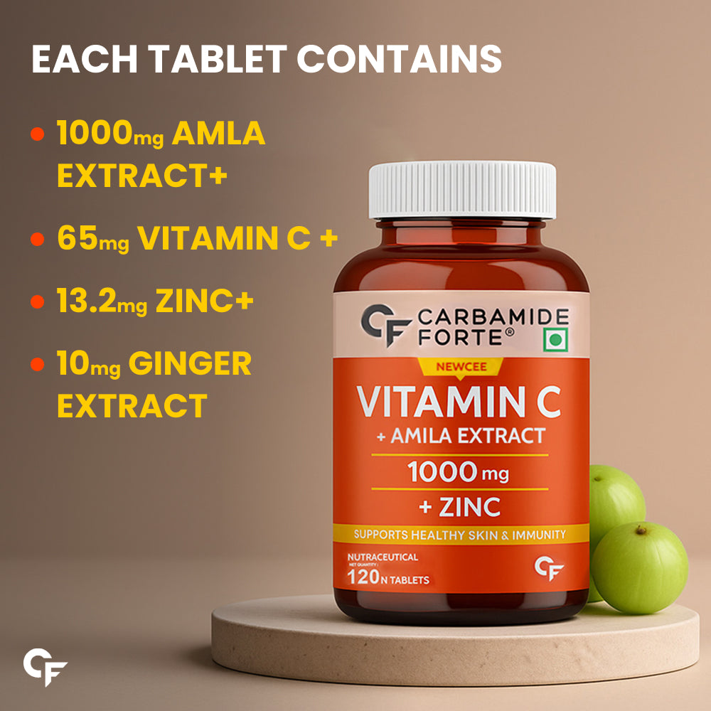 Natural Vitamin C from Amla with Zinc 1000 mg | 120 Tablets