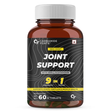 Carbamide Forte Joint Support Supplement with Glucosamine 1600mg Per Serving with Chondroitin, Boswellia, Turmeric & Ginger- 60 Tablets