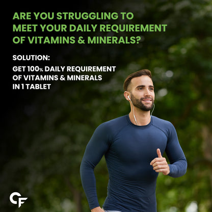 Carbamide Forte Plant Based Multivitamin Tablets for Men & Women for Immunity, Energy & Detox with 82 Ingredients like Superfoods, Greens, Vegetables, Fruits & Herbs Supplement â€“ 60 Veg Tablets