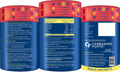 Carbamide Forte 10 mg Melatonin Gummies to Sleep | Sleep Gummies for Men and Women | Gummies for Deep Sleep | Sleep Supplements | 60 Veg Sugar Free Melatonin Gummies 10mg