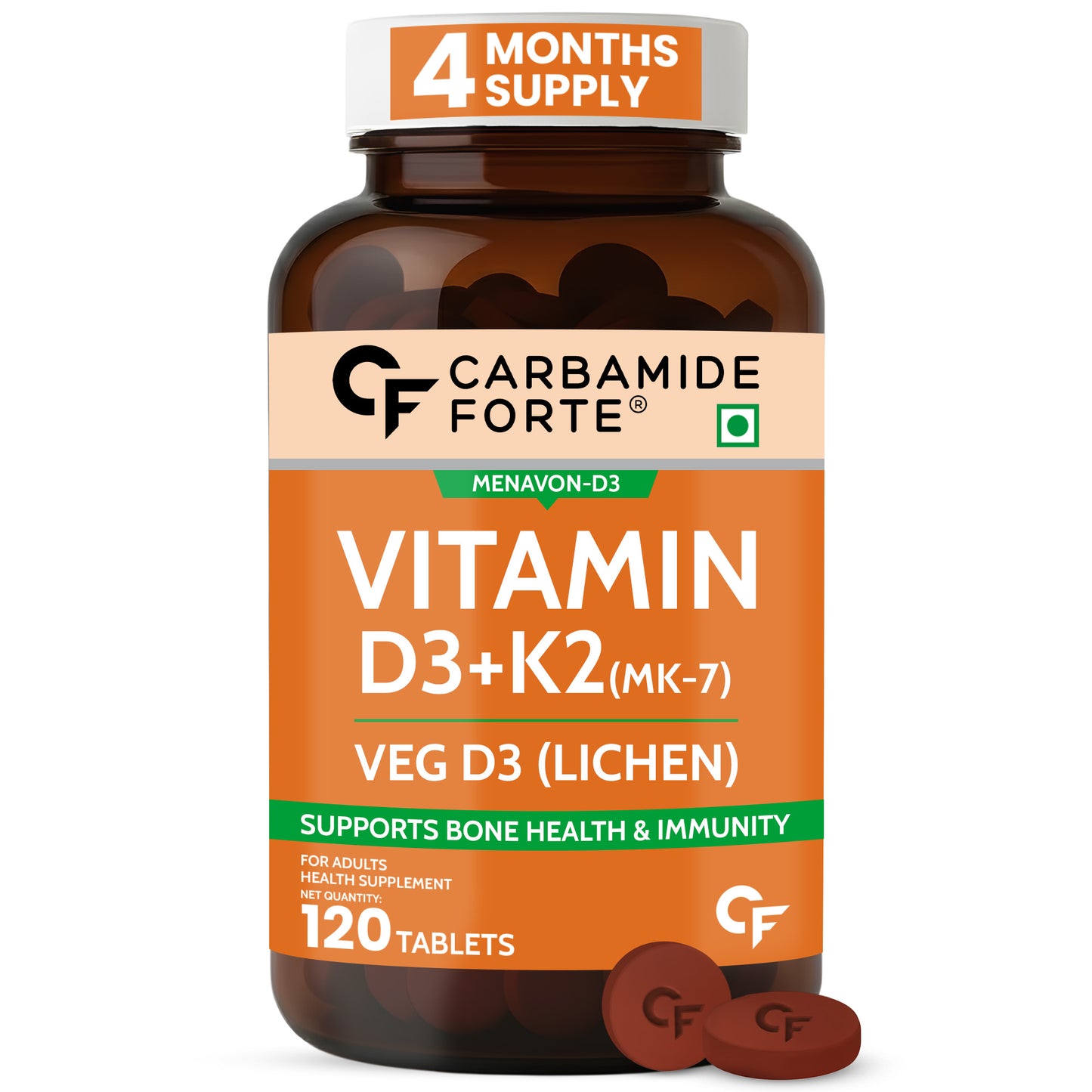 Vitamin D3 + K2 Supplement – For Strong Bones & Heart Wellness