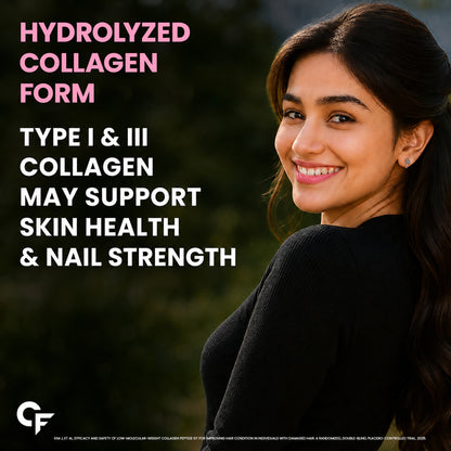 Hydrolyzed Collagen Peptides for Daily Hair, Skin & Joint Support