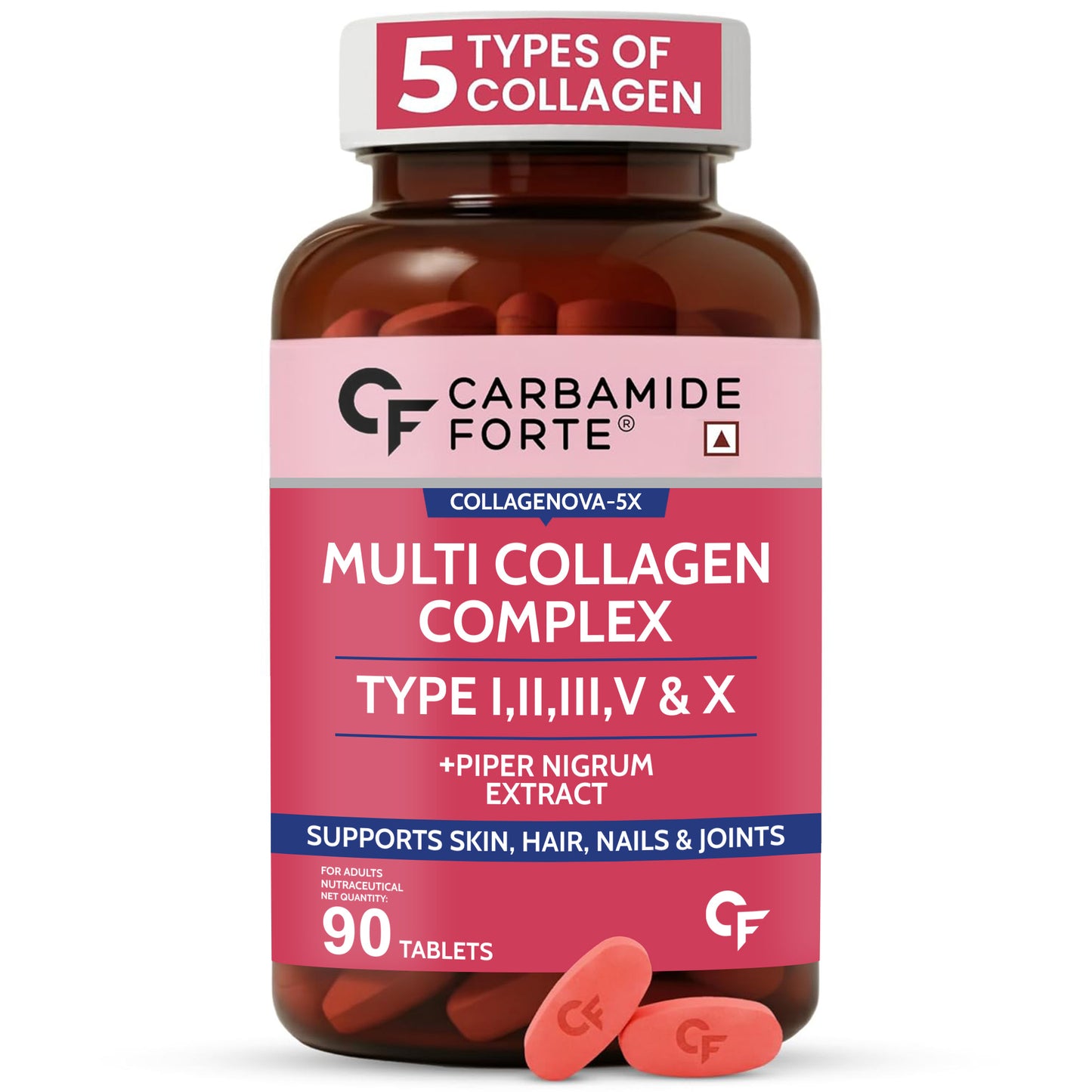 Multi Collagen Tablets with 5 Types of Collagen