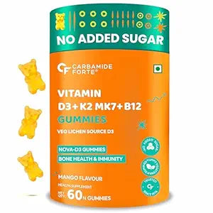 Vitamin D3 K2 MK7 & B12 Gummies – For Energy, Immunity & Bone Health