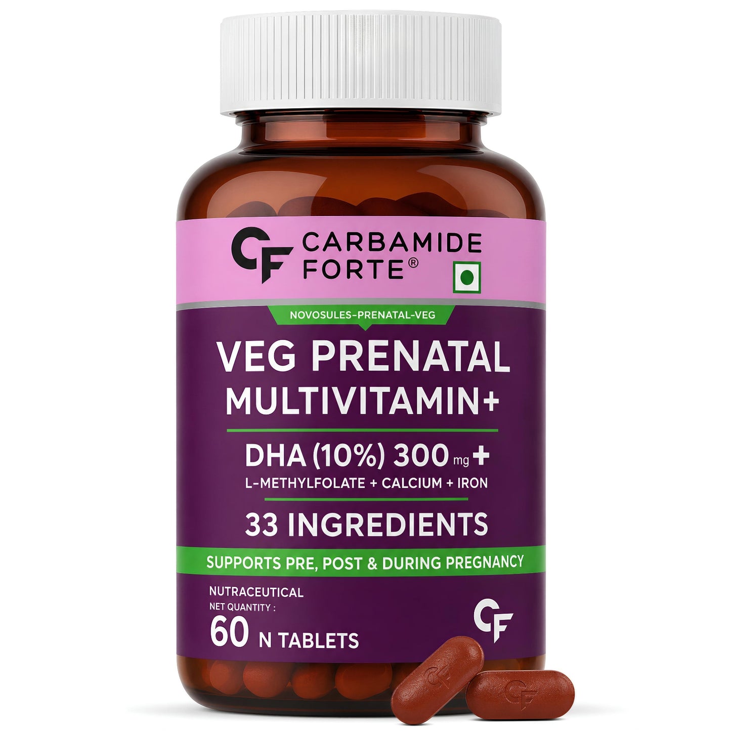 Veg Prenatal Multivitamin with DHA 300mg – Complete Nutrition for Mom & Baby