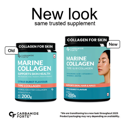 Marine Collagen Powder – Type 1 Hydrolyzed Peptides for Skin & Hair