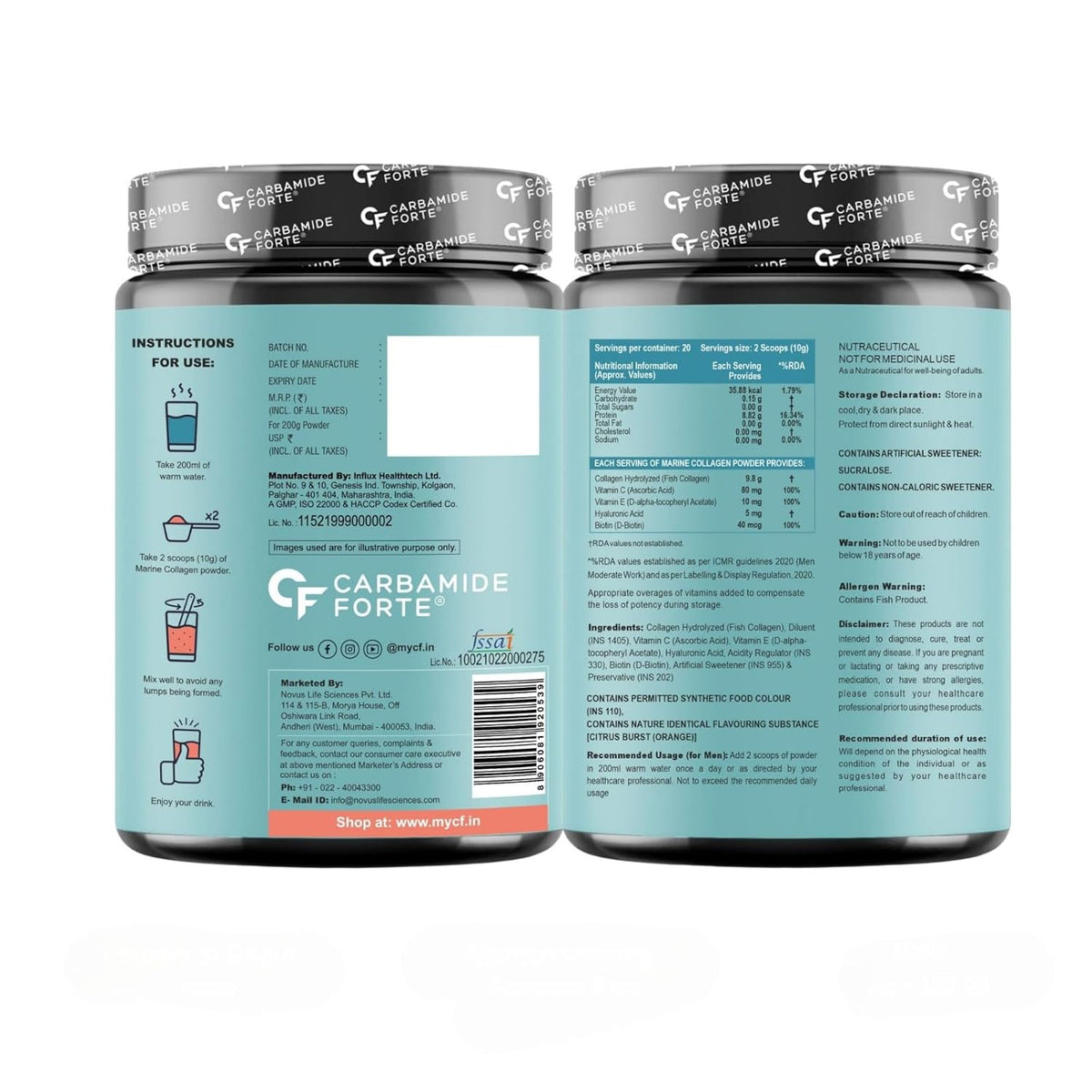 Marine Collagen Powder – Type 1 Hydrolyzed Peptides for Skin & Hair