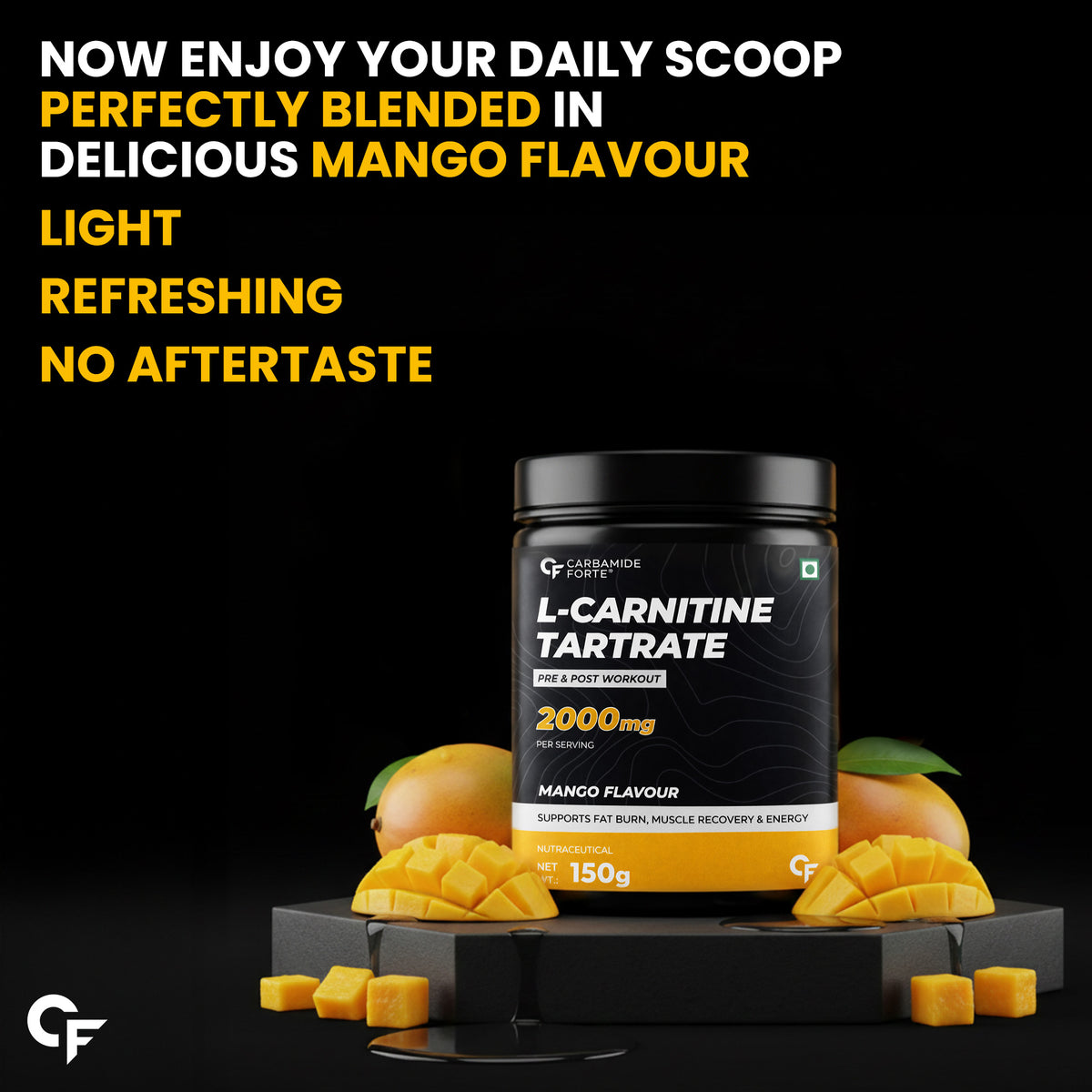 L-Carnitine Tartrate 2000mg Powder – Pre & Post Workout Supplement