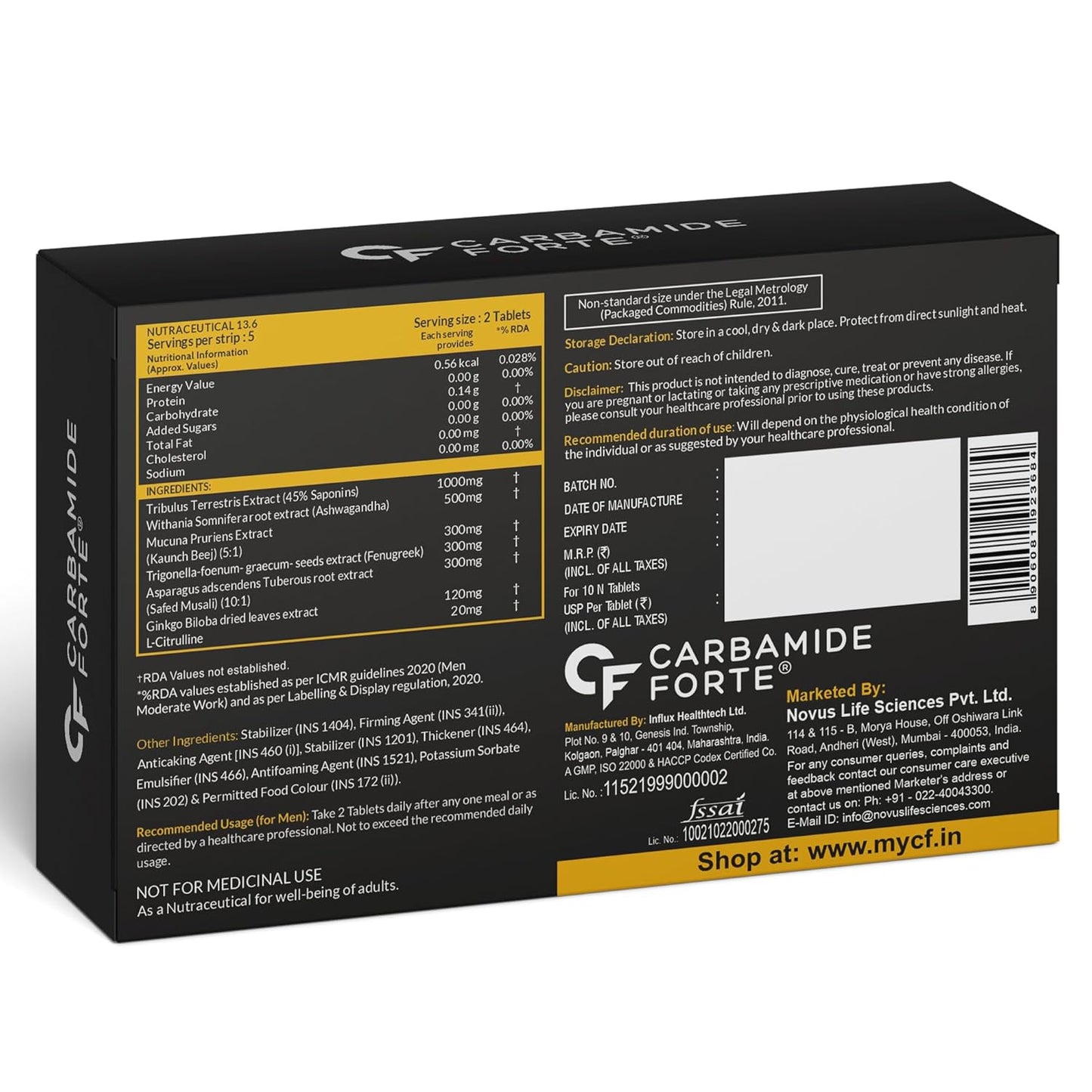 Testosterone Supplement For Men To Support Energy, Stamina & Strength | 10 Tablets