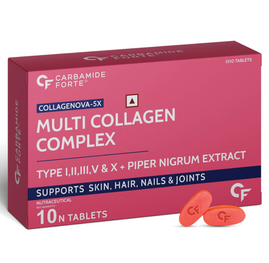 Multi Collagen Tablets with 5 Collagen Types (I, II, III, V & X) | 10 Tablets