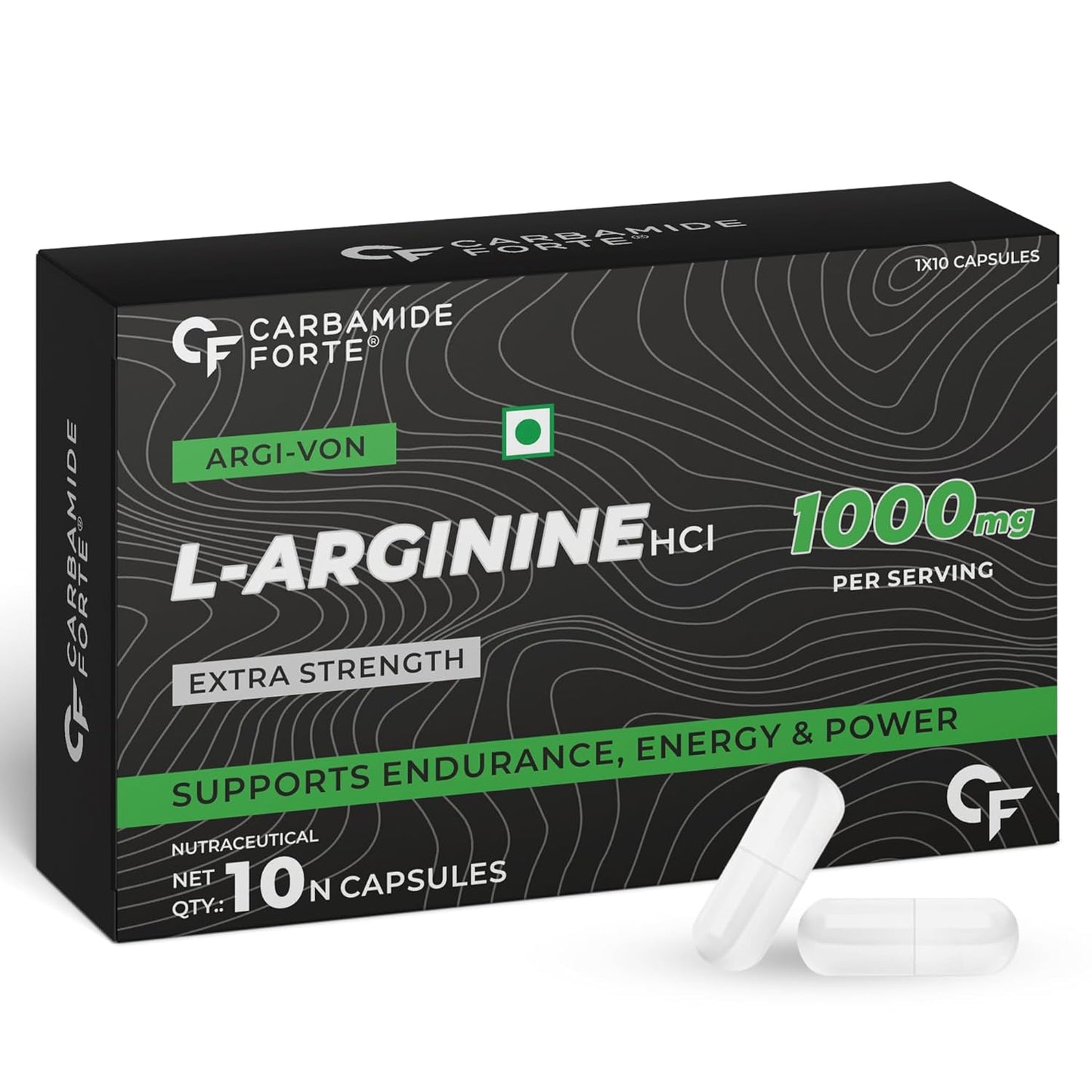 L-Arginine HCL 1000mg Supplement |  10 Capsules